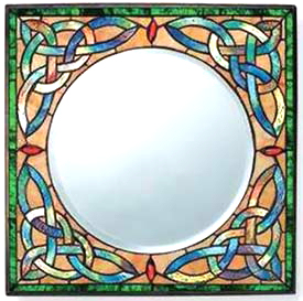 Celtic Stained Glass Mirror