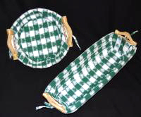 lined rectangular basket