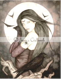 Jessica Galbreth All Hallow's Eve Ceramic Wall Tile Large Image